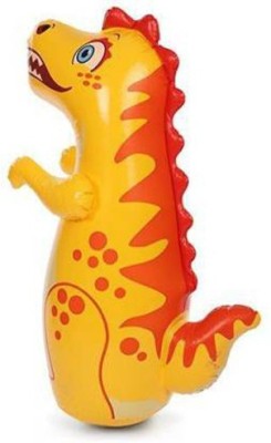 HornFlow 3 Feet Inflatable PVC Sand Base Dino Shape Hit Me 3D BOP Bag Inflatable Bouncer  (Multicolor) Inflatable HitMe Toys(Multicolor)