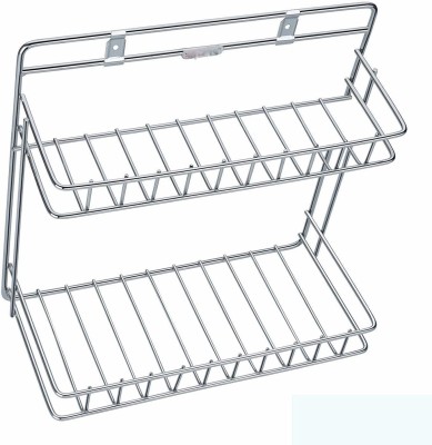 Maxigo Dish Drainer Kitchen Rack Steel Wall Mount Stainless Steel Detergent Holder Rack, Multi Purpose Cutlery Kitchen Bathroom Rack