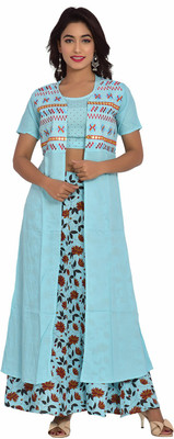 Mithitashu Women Ethnic Top Ethnic Jacket Set