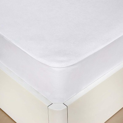 KUBER INDUSTRIES Fitted Single Size Mattress Cover(White)