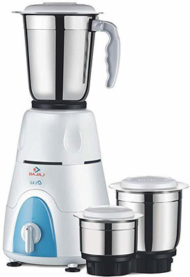 BAJAJ GX3 Mixer Grinder 500 Mixer Grinder (3 Jars, White, Blue)
