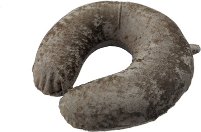 PUMPUM Foam Solid Travel Pillow Pack of 1(Grey)