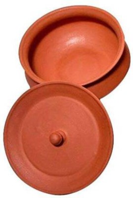 shriyam craft The Himalaya Craft Mitti Cool Terracotta Clay Curd Pots, 250 Ml Handi 0.25 L with Lid(Earthenware, Induction Bottom)