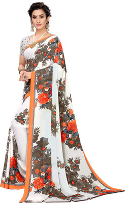 Suntex Solid/Plain Bollywood Art Silk Saree(Orange)