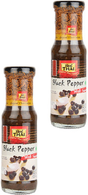 Real Thai Black Pepper Wok Sauce, 300ml (150 ml Pack of 2) Sauce(2 x 150 g)