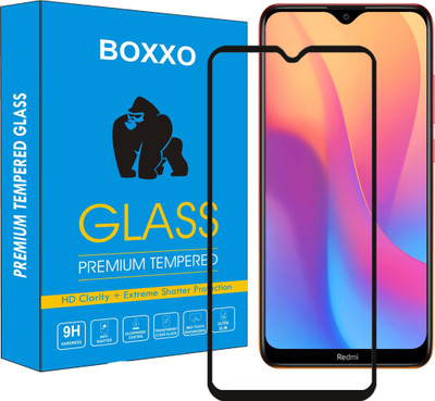 Boxxo Edge To Edge Tempered Glass for Mi Redmi 8, Mi Redmi 8A(Pack of 1)