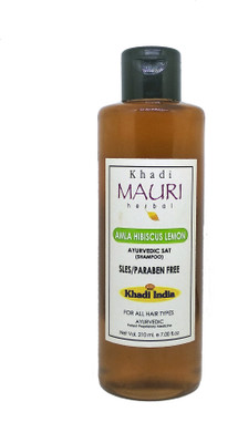 Khadi Mauri Amla Hibiscus Lemon Shampoo (SLS/Paraben free) - Pack of 1(210 ml)