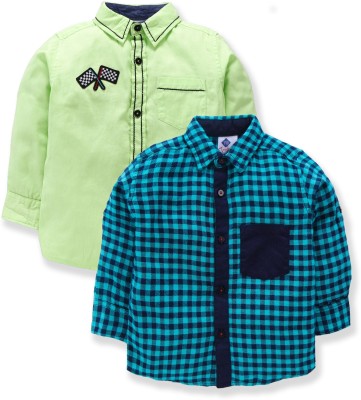 Tonyboy Baby Boys Checkered Casual Multicolor Shirt(Pack of 2)