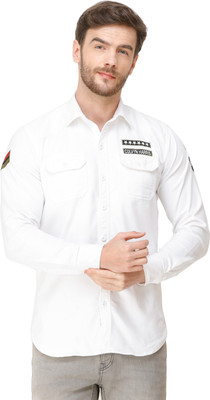 Colvyn Harris Men Solid Casual White Shirt