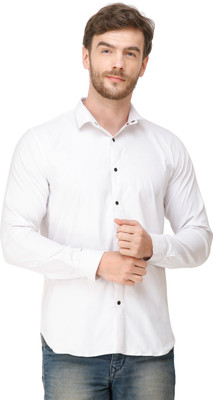 Colvyn Harris Men Solid Casual White Shirt