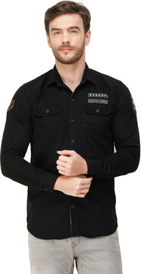 Colvyn Harris Men Solid Casual Black Shirt