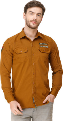 Colvyn Harris Men Solid Casual Brown Shirt