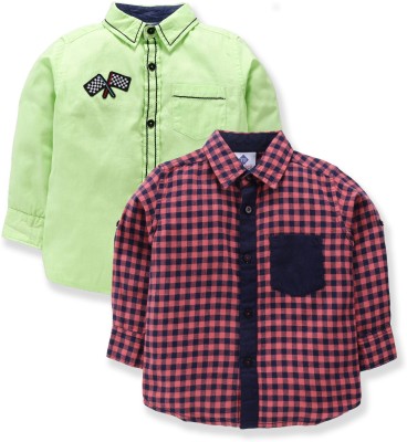 Tonyboy Baby Boys Checkered Casual Multicolor Shirt(Pack of 2)