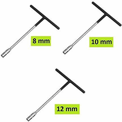 Inditrust T Spanner Set of 3-8 mm, 10 mm and 12 mm Spanners Socket Set(Pack of 3)
