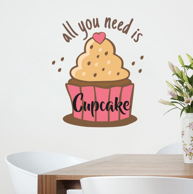 STICKER STUDIO 41 cm Cupcake Reusable Sticker(Pack of 1)