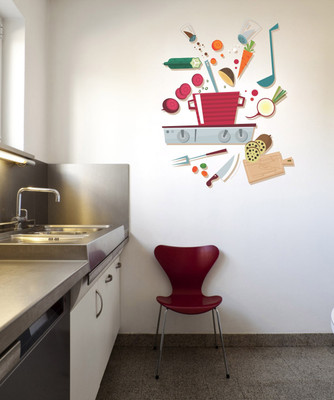 VCREATE DECOR 58 cm Kitchen Removable Sticker(Pack of 1)