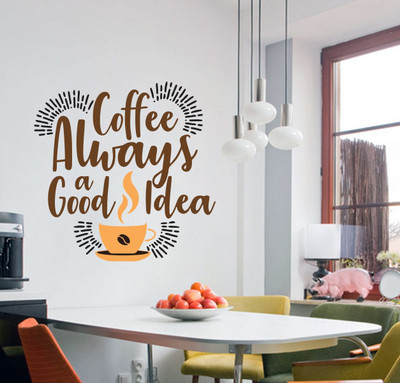 VCREATE DECOR 58 cm Coffe Always Good Removable Sticker(Pack of 1)