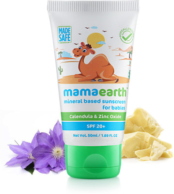 Mamaearth Sunscreen - SPF 20 PA+++ Mineral Based Sunscreen for Babies(50 ml)