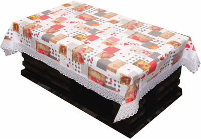 The Dazzling House PVC 4 Seater Printed Table Cover(Yellow)