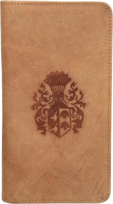 Style 98 Brown Genuine Leather Passport Holder(Tan)