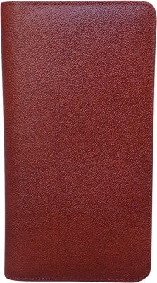Kan Brown Premium Quality Leather Travel Cheque Book Pouch For men and Women(Brown)