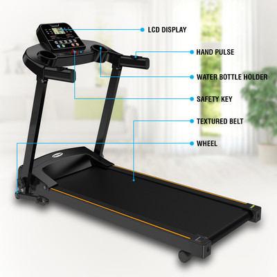 Maxpro IM5001 1.5 Hp (3.0 Hp Peak power) with Manual Inclination (2 levels), Motorised Treadmill