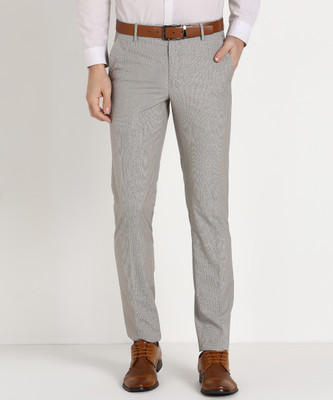 Peter England Slim Fit Men White Trousers