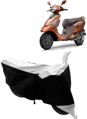 AutoKick Two Wheeler Cover for TVS(Zest, White)