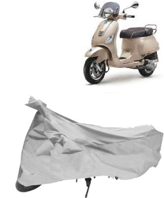 Elegance Two Wheeler Cover for Piaggio(Vespa VXL, Silver)