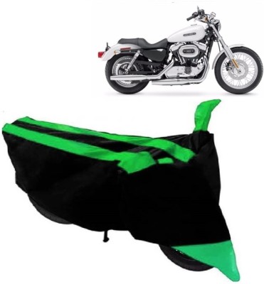 EverLand Waterproof Two Wheeler Cover for Harley Davidson(XL 1200, Green, Black)