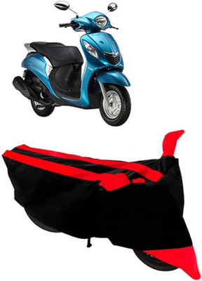 AutoKick Two Wheeler Cover for Yamaha(Fascino, Red)