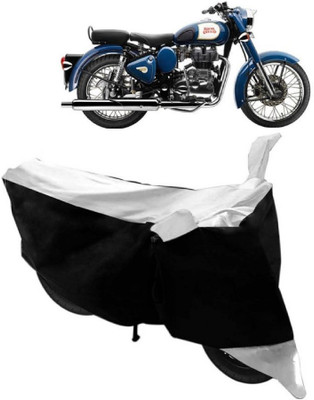 AutoRock Two Wheeler Cover for Royal Enfield(Bullet 350, White)