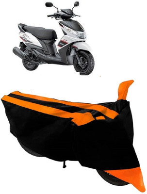 Elegance Two Wheeler Cover for Yamaha(Ray, Orange, Black)