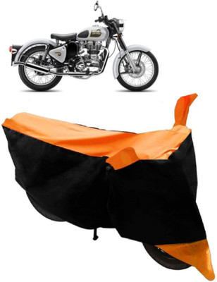 Elegance Two Wheeler Cover for Royal Enfield(Classic 500, Orange)