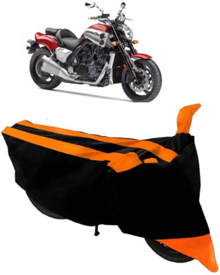 AutoKick Two Wheeler Cover for Yamaha(VMAX, Orange)
