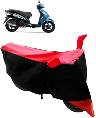 AutoRock Two Wheeler Cover for TVS(Wego, Red)
