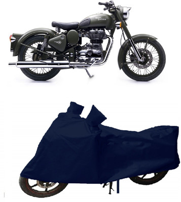 Yuneik Two Wheeler Cover for Royal Enfield(Battle, Blue)