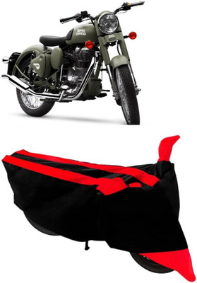 APNEK Two Wheeler Cover for Royal Enfield(Battle Green, Red)