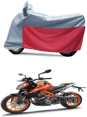 BikenWear Waterproof Two Wheeler Cover for Suzuki(GS 150R, Grey, Red)