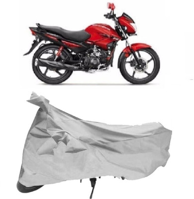 APNEK Two Wheeler Cover for Hero(Glamour FI, Silver)