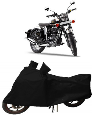 APNEK Two Wheeler Cover for Royal Enfield(Classic Chrome, Black)