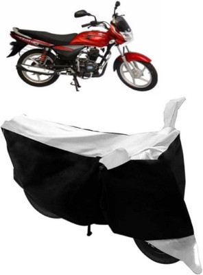 AutoKick Two Wheeler Cover for Bajaj(Platina, White)