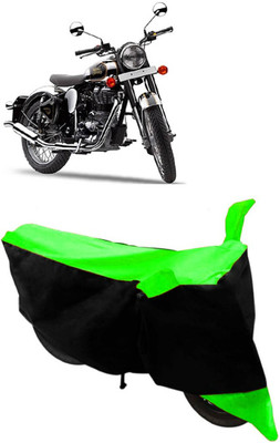 Elegance Two Wheeler Cover for Royal Enfield(Classic Chrome, Green)