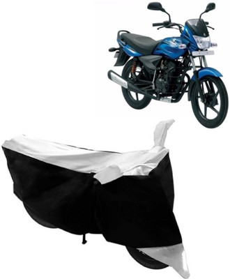 AutoRock Two Wheeler Cover for Bajaj(Platina 100 DTS-i, White)