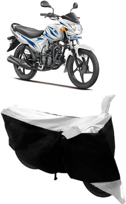 APNEK Two Wheeler Cover for Suzuki(Hayate, White)