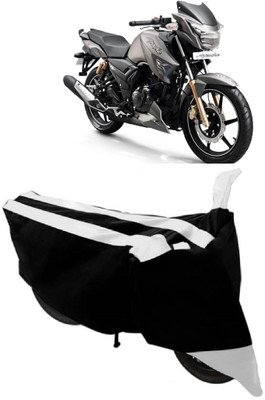 AutoKick Two Wheeler Cover for TVS(Apache RTR 180, White)