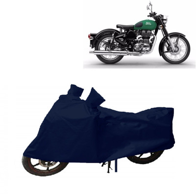 Elegance Two Wheeler Cover for Royal Enfield(Twin, Blue)