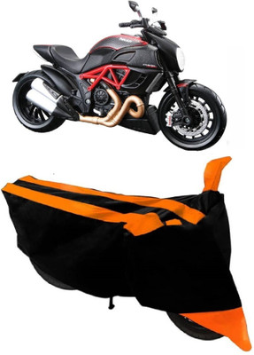 Elegance Two Wheeler Cover for Ducati(Diavel, Orange, Black)