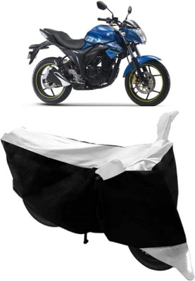 AutoKick Two Wheeler Cover for Suzuki(Gixxer, White)