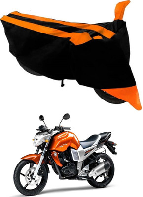 Elegance Two Wheeler Cover for Yamaha(FZ16, Orange, Black)